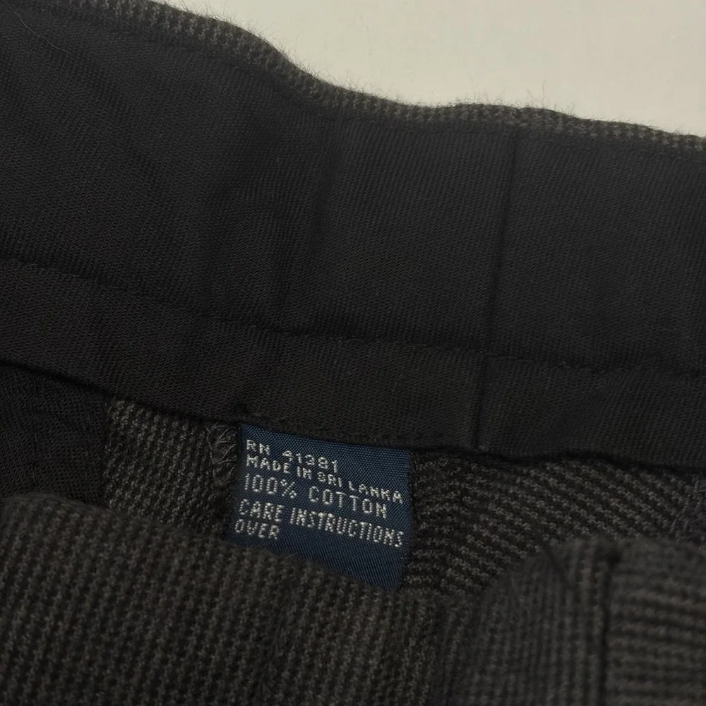 Vintage Polo Ralph Lauren Houndstooth 100% Cotton Trouser Pants 35x30 (34x30)
